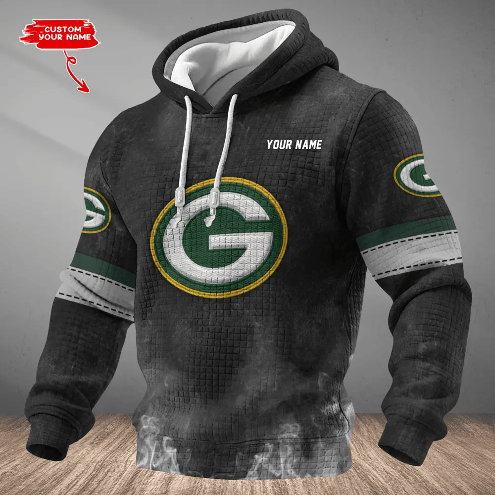Green Bay Packers Waffle Texture Strike Hoodie PN978H