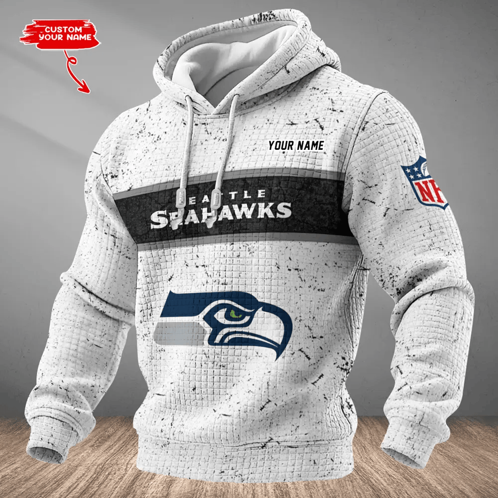 Seattle Seahawks Waffle Texture Strike Hoodie PBN872
