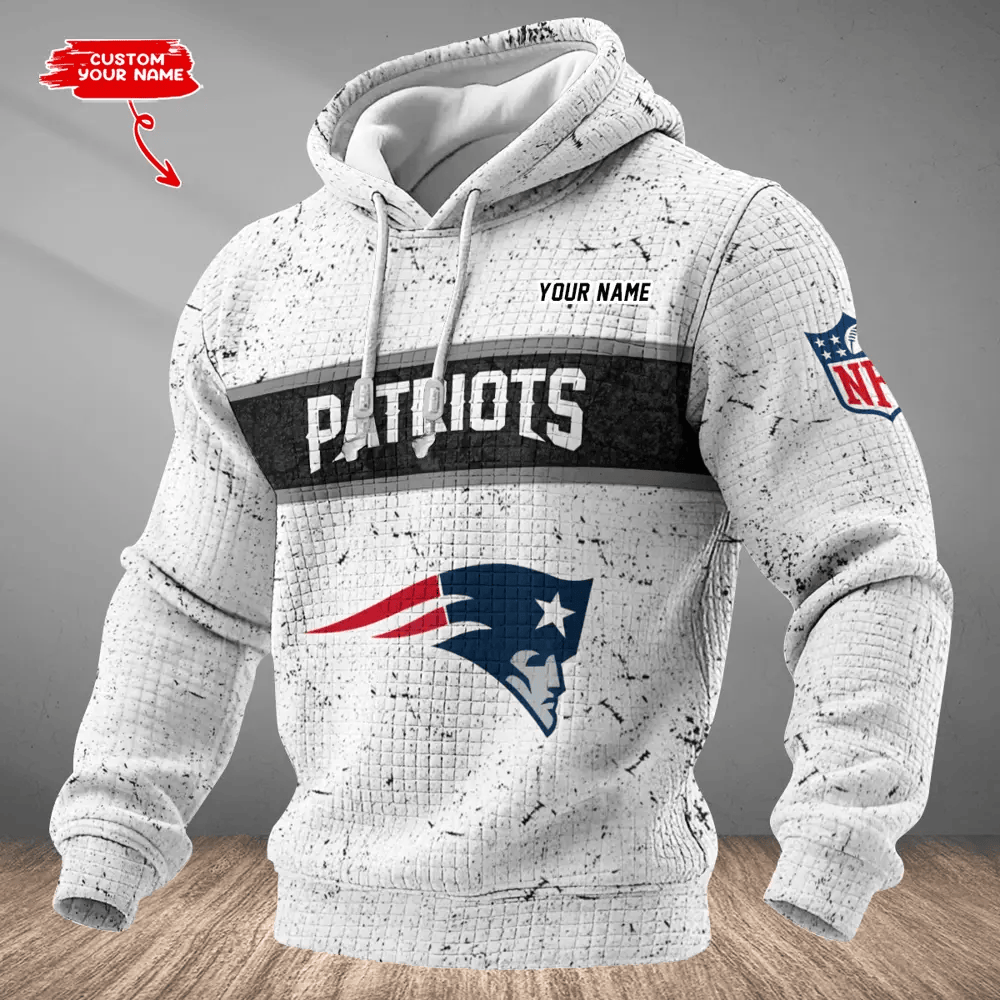 New England Patriots Waffle Texture Strike Hoodie PUQRV7