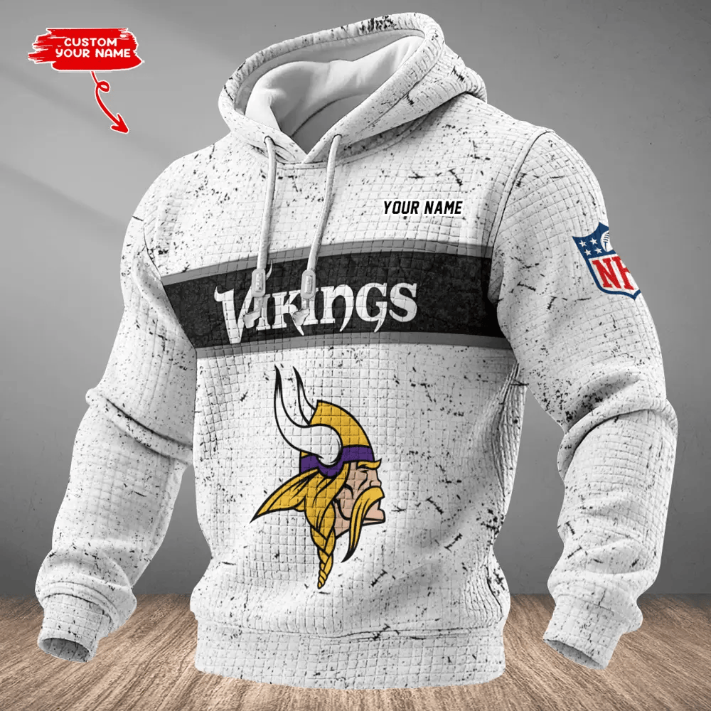 Minnesota Vikings Waffle Texture Strike Hoodie P3G9ZS