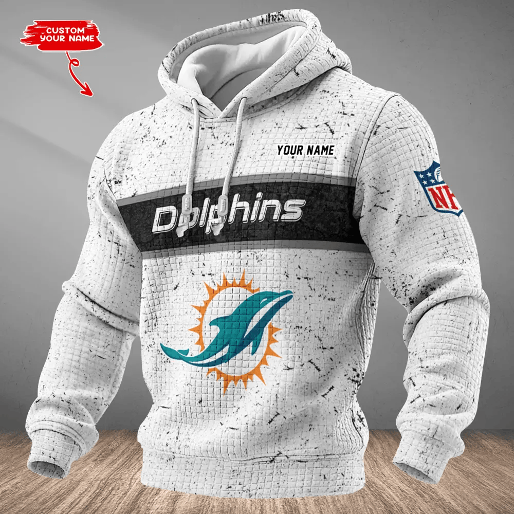 Miami Dolphins Waffle Texture Strike Hoodie PRLRD2