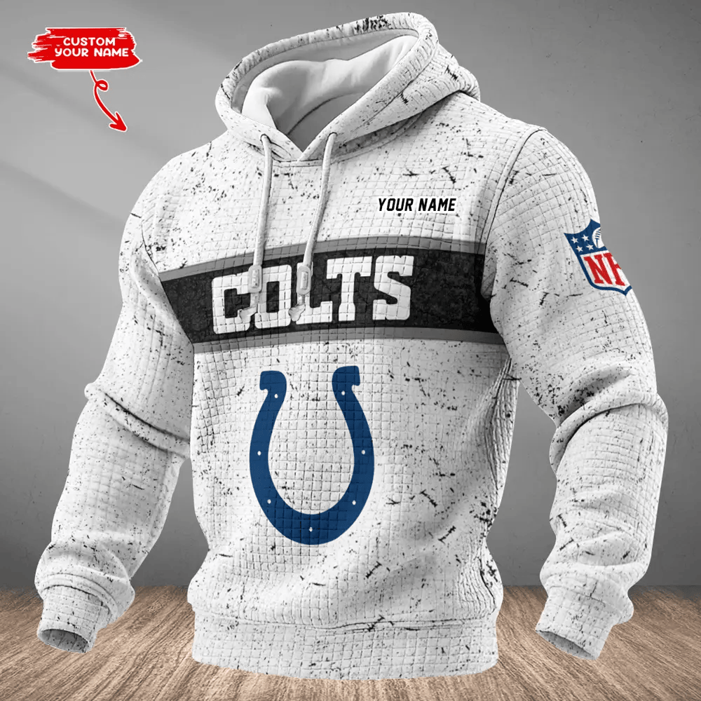 Indianapolis Colts Waffle Texture Strike Hoodie PQPSJN