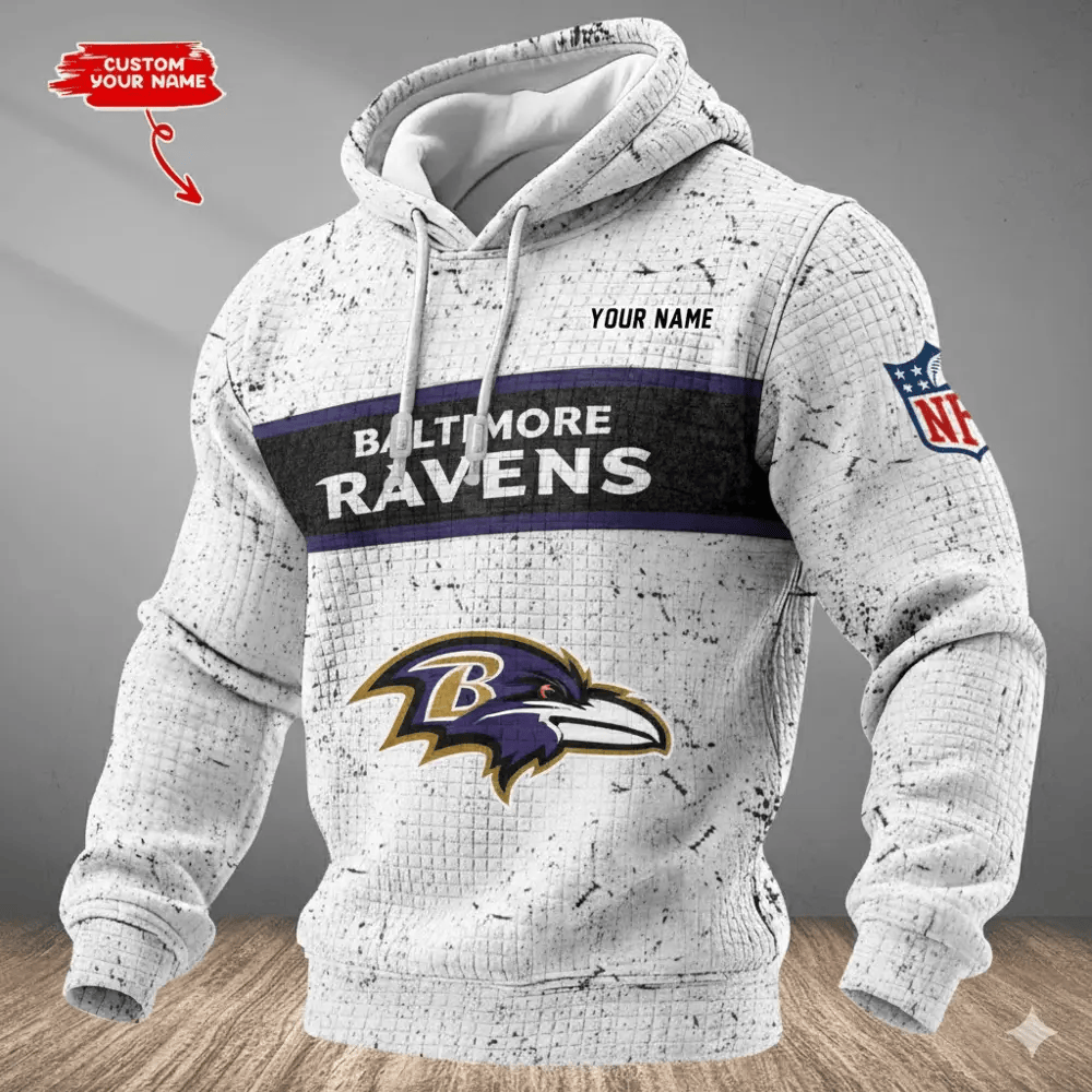 Baltimore Ravens Waffle Texture Strike Hoodie PDJ245