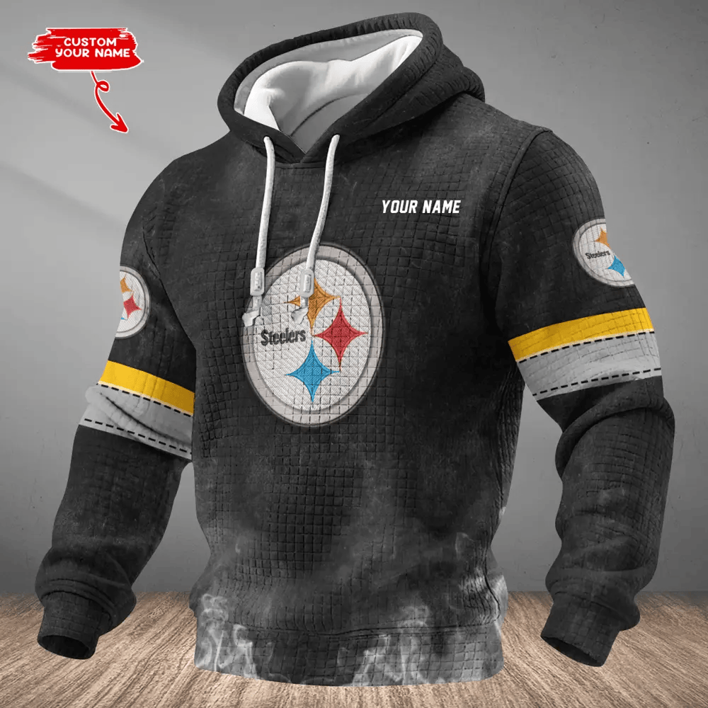 Pittsburgh Steelers Waffle Texture Strike Hoodie P8ZPSR