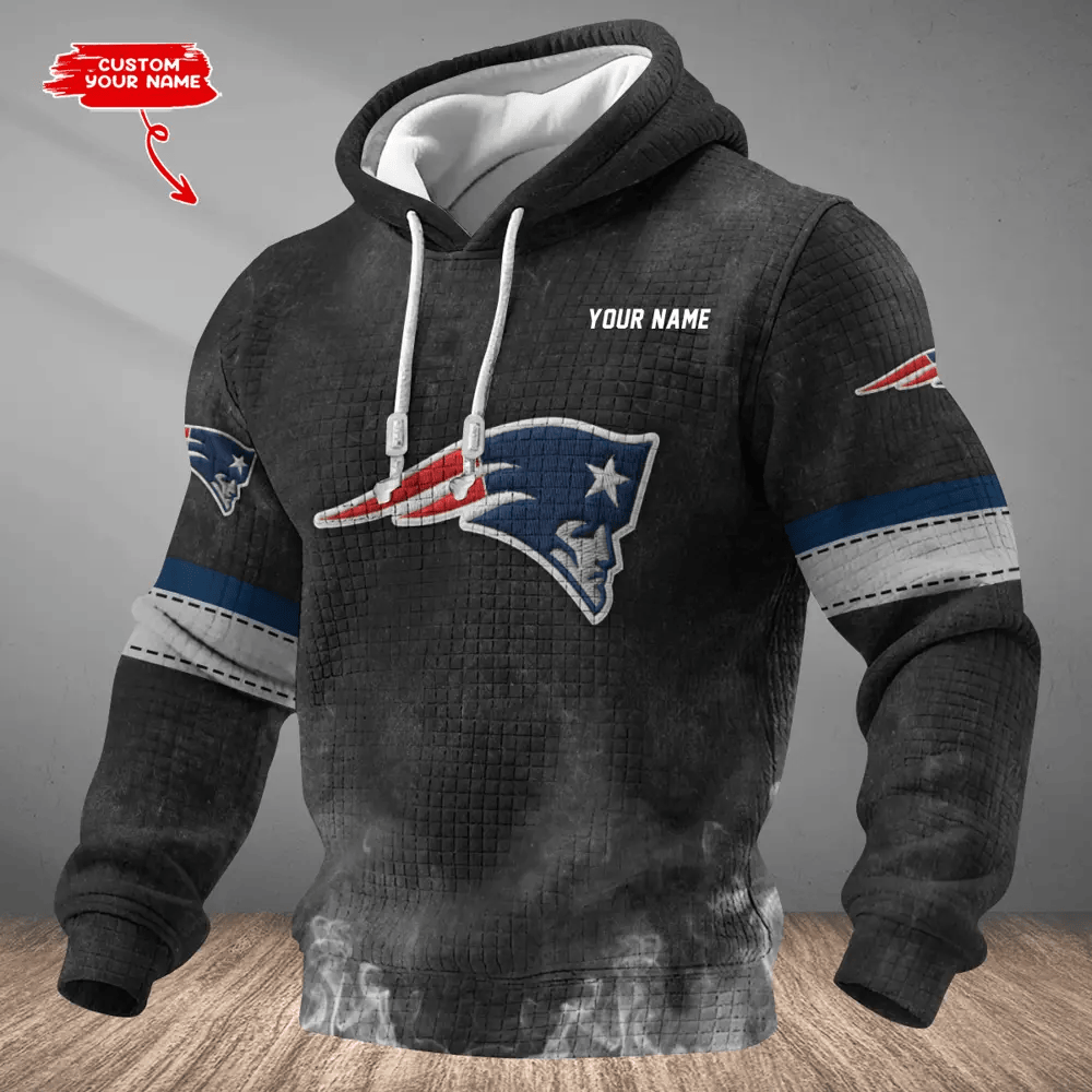 New England Patriots Waffle Texture Strike Hoodie P9MRX4