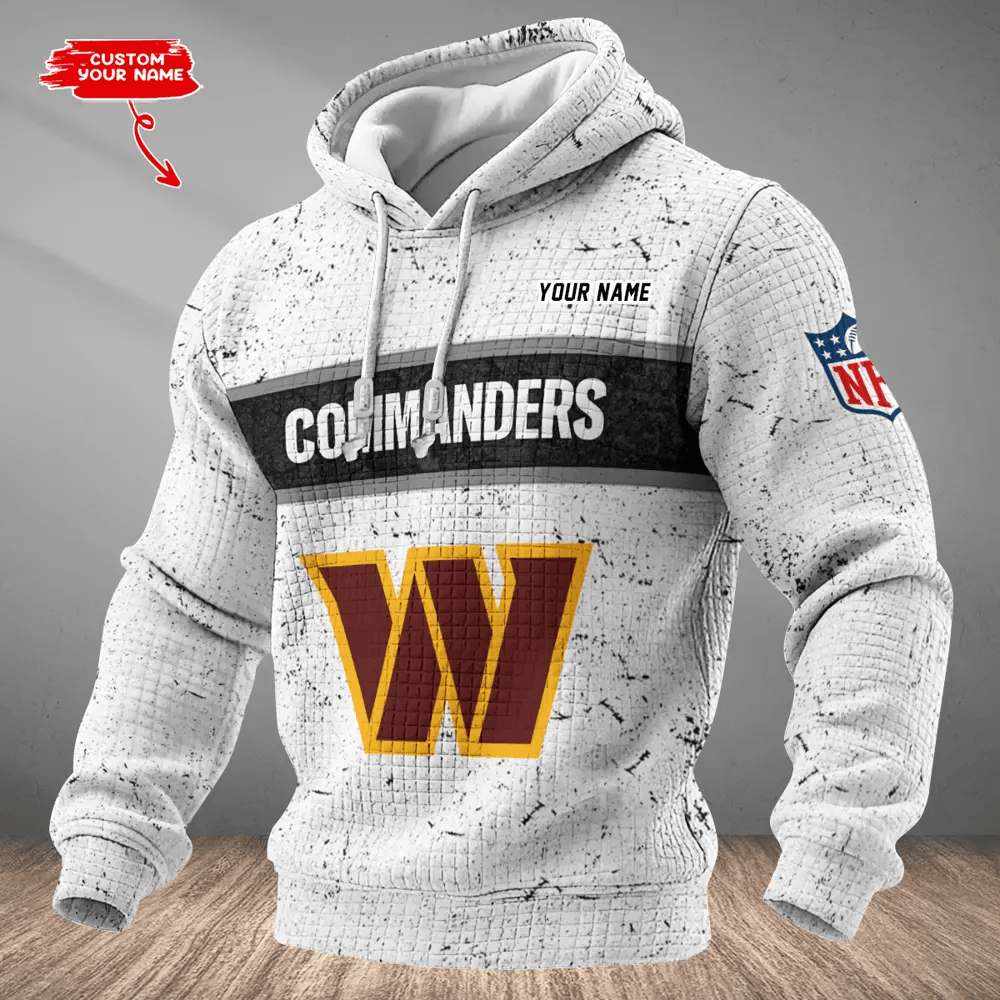 Washington Commanders Waffle Texture Strike Hoodie P8NZG6