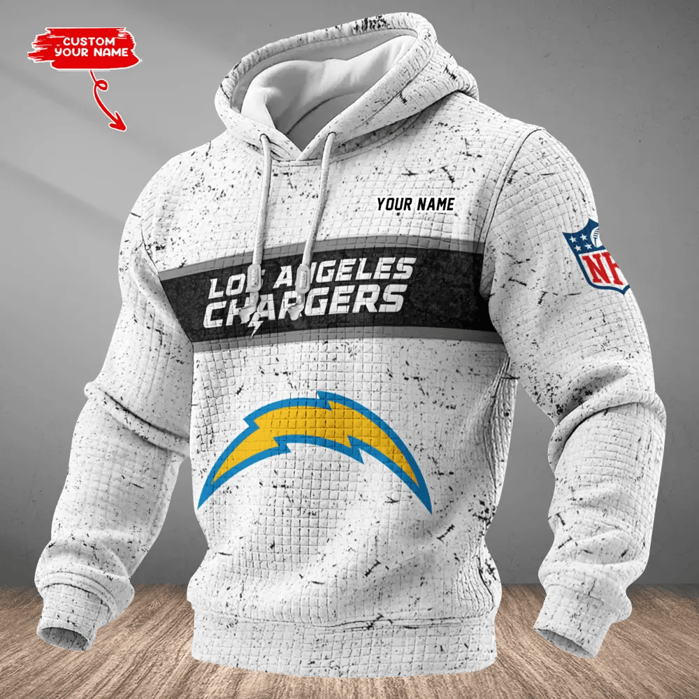Los Angeles Chargers Waffle Texture Strike Hoodie PG4WXZ