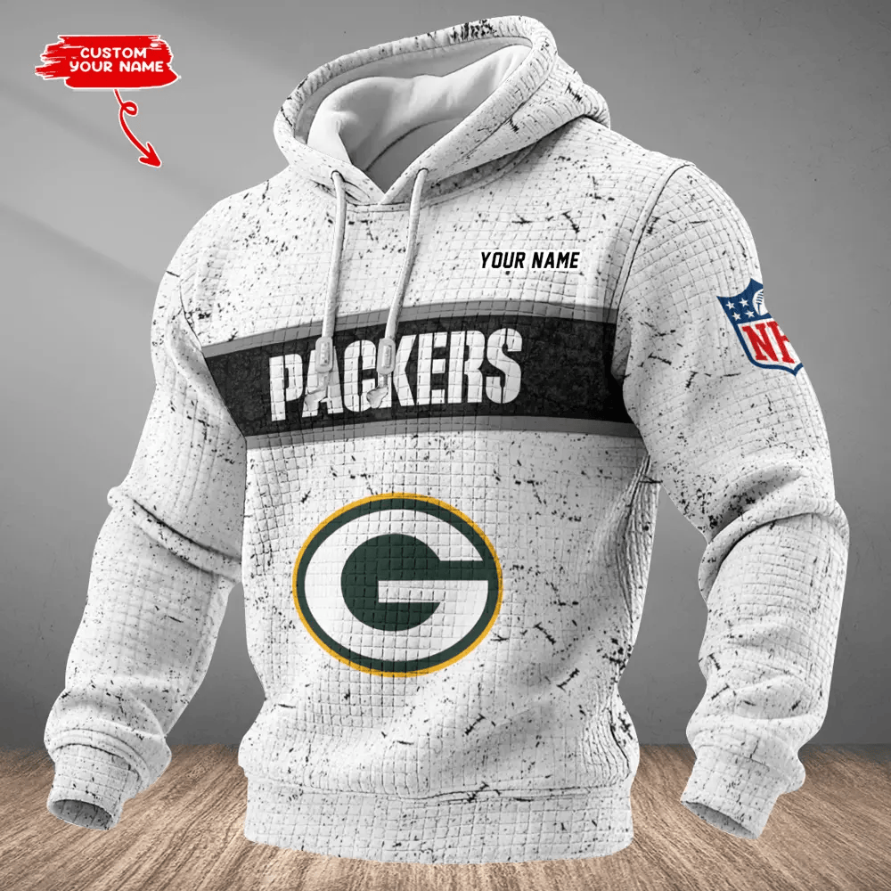 Green Bay Packers Waffle Texture Strike Hoodie PSXRGY