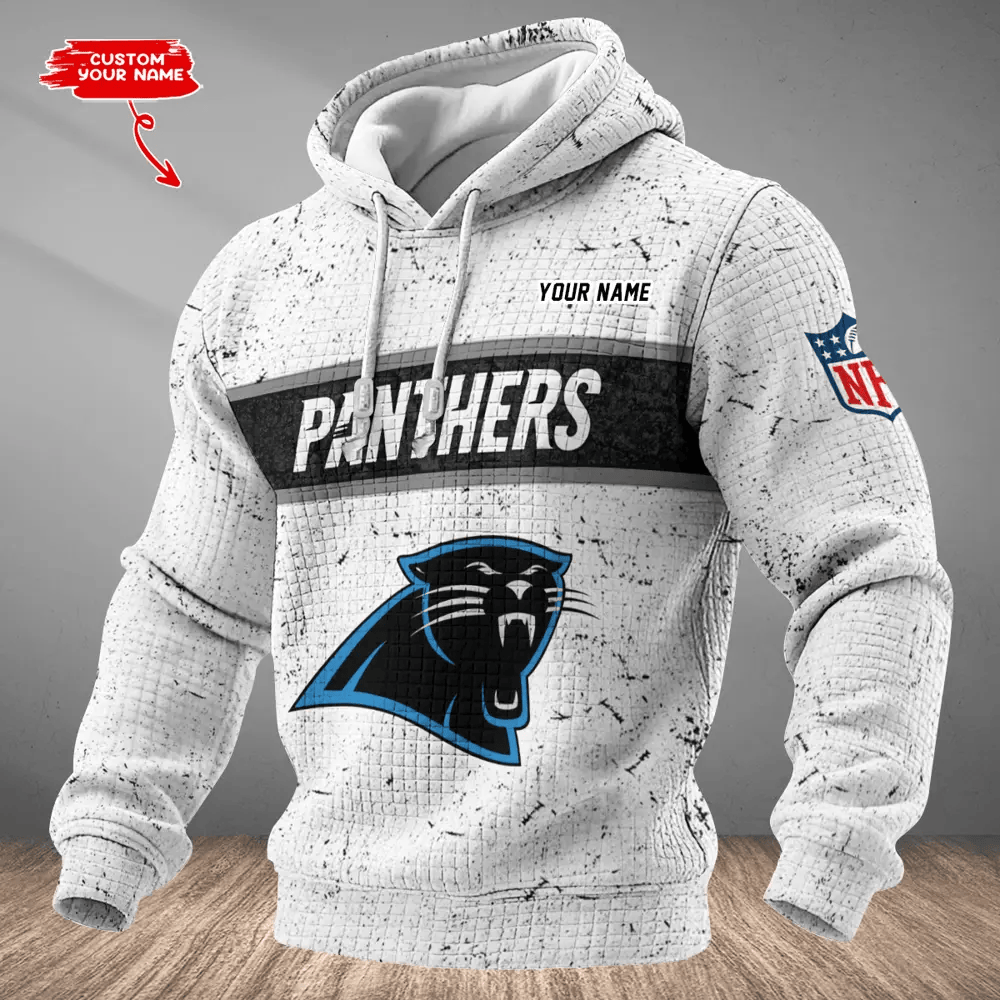 Carolina Panthers Waffle Texture Strike Hoodie PM6GV4
