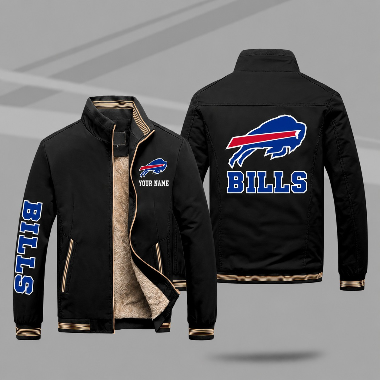 Buffalo Bills Personalized Fleece-Lined Windbreaker Jacket P7BA7F