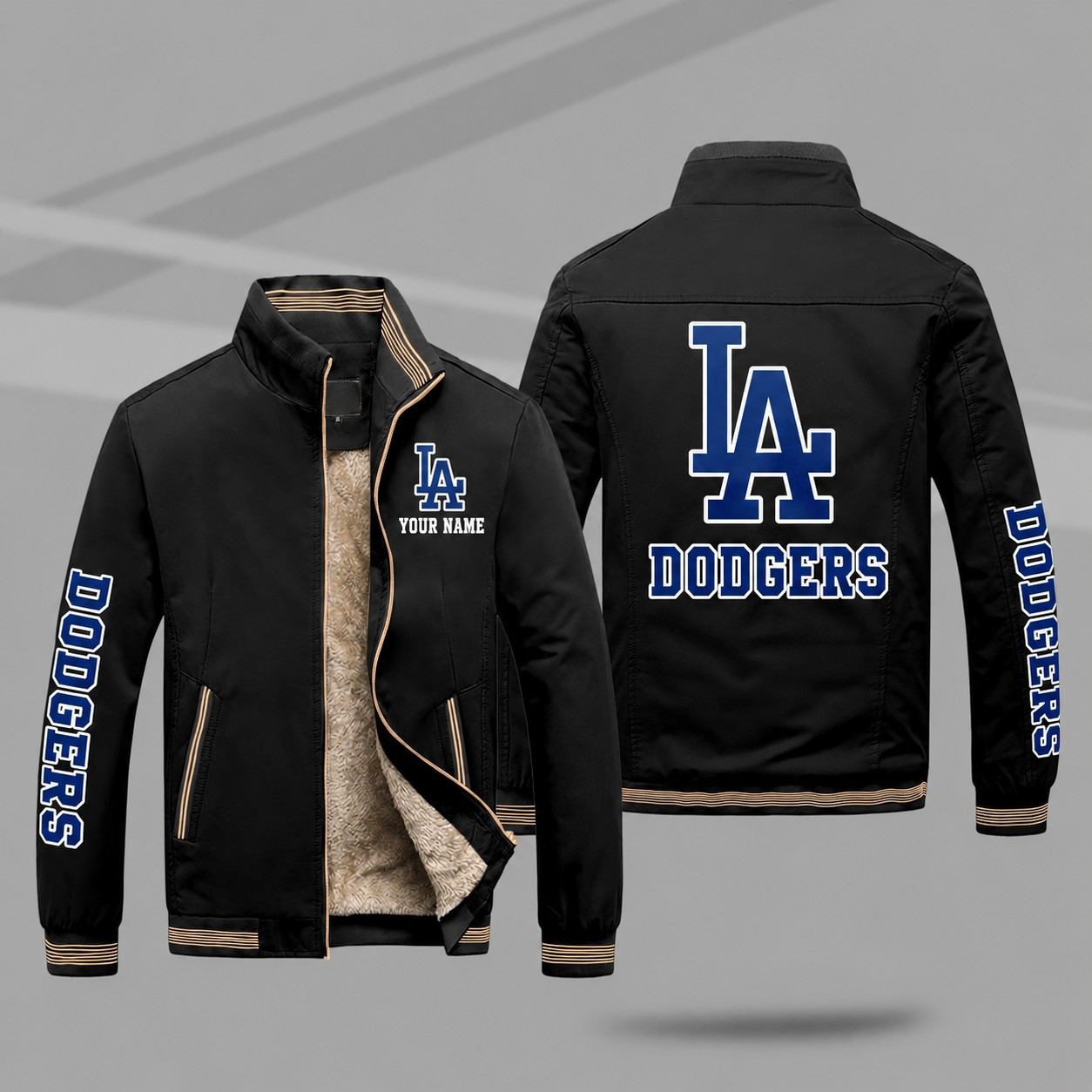 Los Angeles Dodgers Personalized Fleece-Lined Windbreaker Jacket PJ6YLD