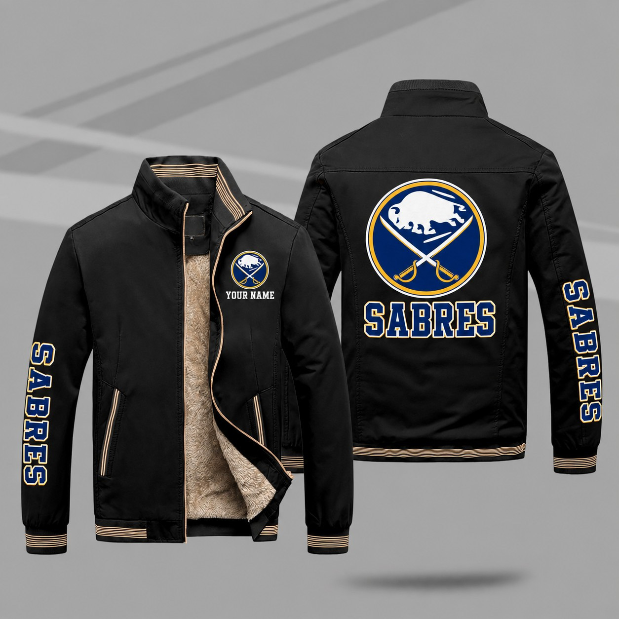 Buffalo Sabres Personalized Fleece-Lined Windbreaker Jacket PHTWLR