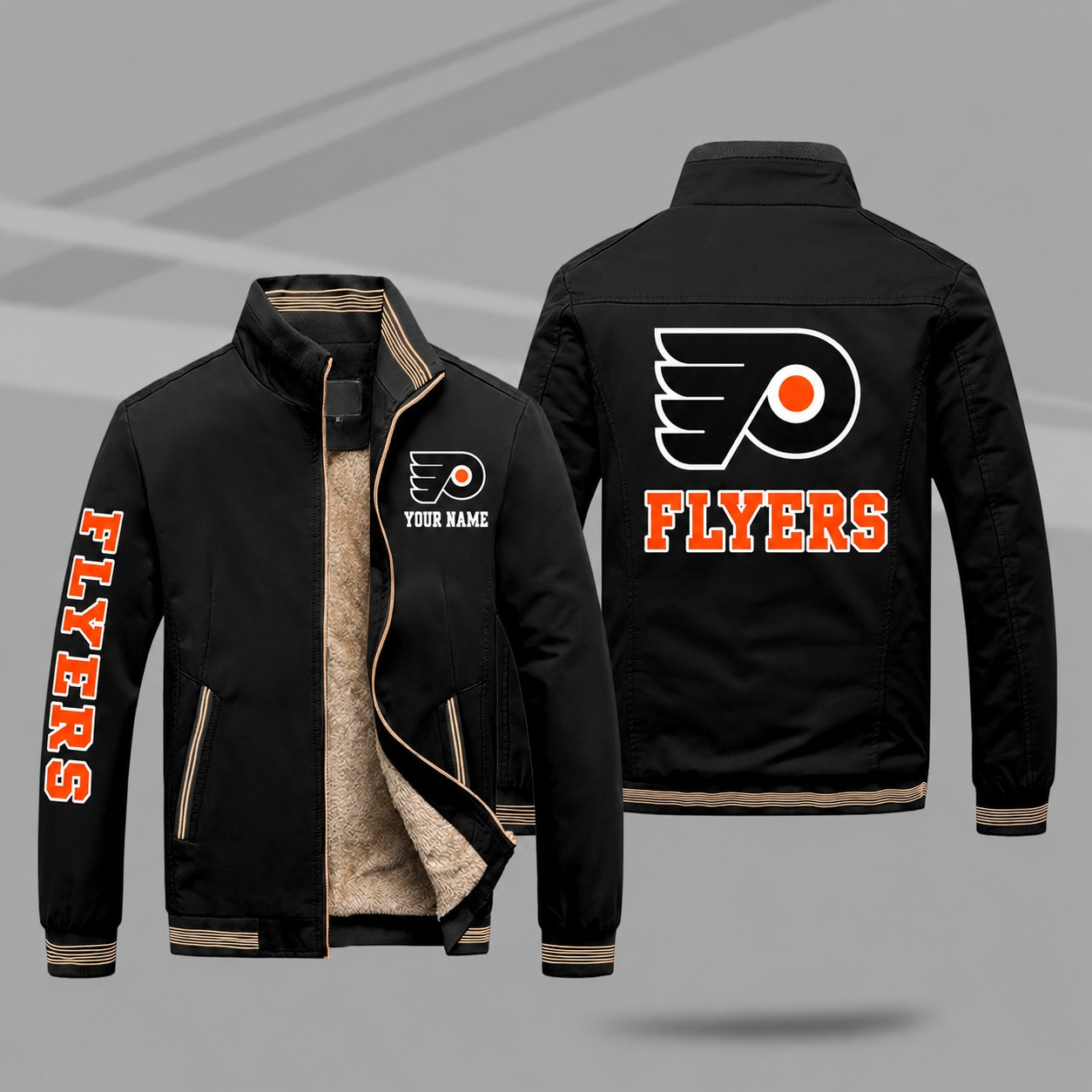 Philadelphia Flyers Personalized Fleece-Lined Windbreaker Jacket PBXQXJ