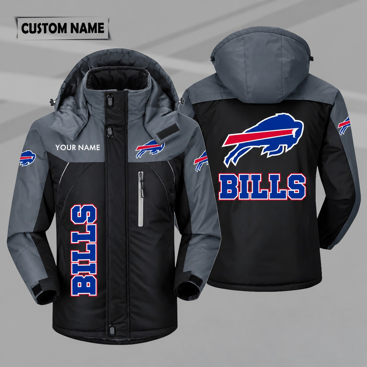 Buffalo Bills Personalized Hooded Windproof Shell Jacket PZ6IDI