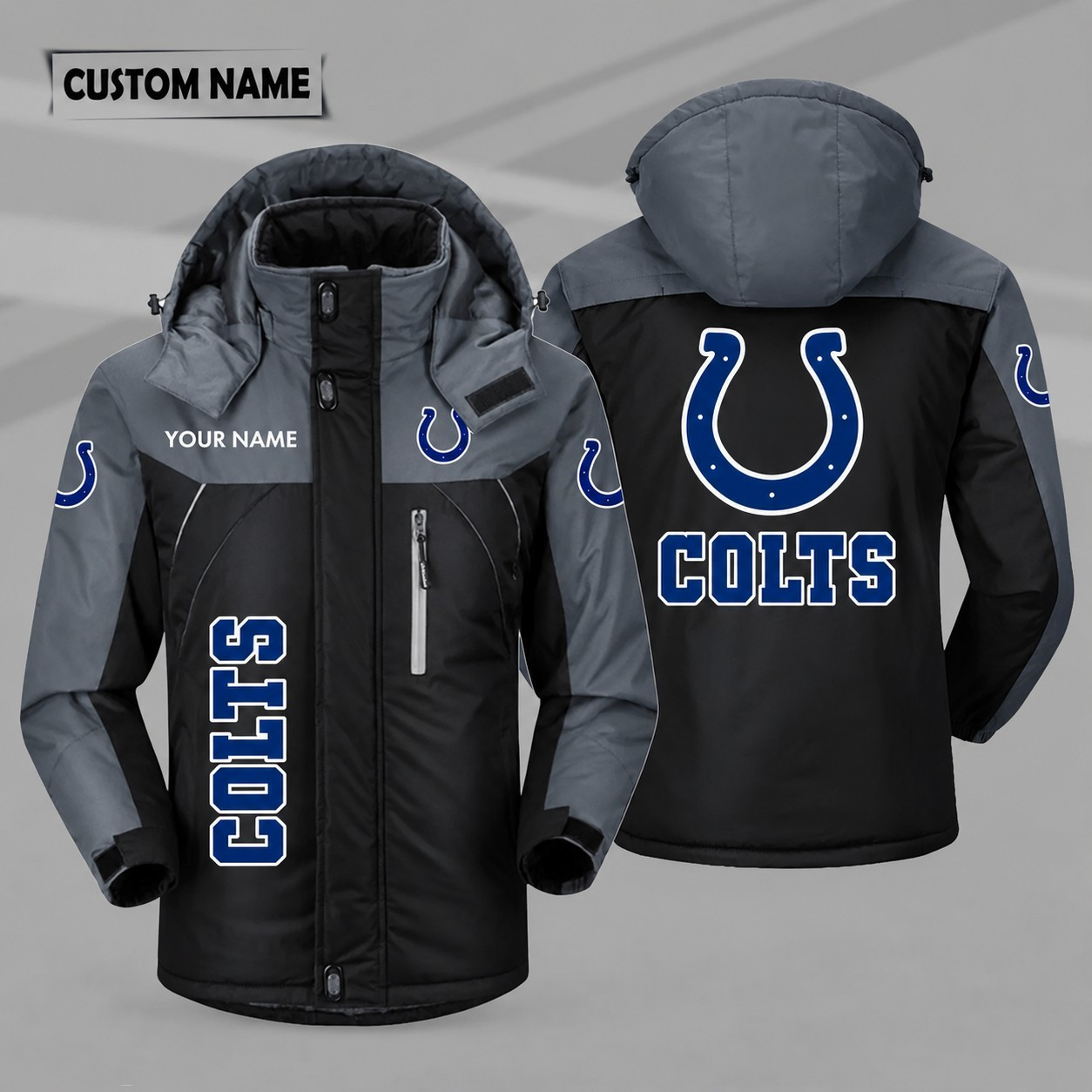 Indianapolis Colts Personalized Hooded Windproof Shell Jacket P9LOUW