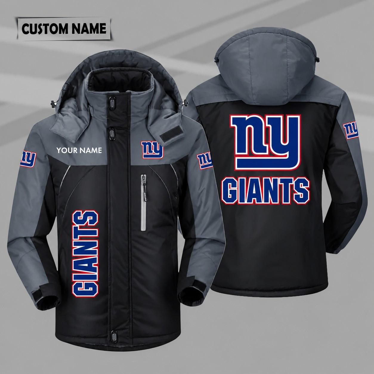 New York Giants Personalized Hooded Windproof Shell Jacket PVV3Z7