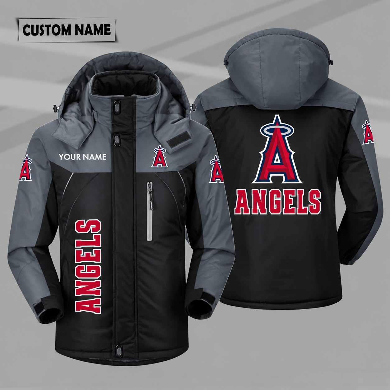 Los Angeles Angels Personalized Hooded Windproof Shell Jacket PGP7NB
