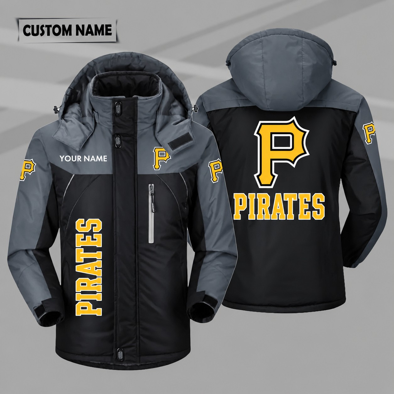 Pittsburgh Pirates Personalized Hooded Windproof Shell Jacket P4FXAQ