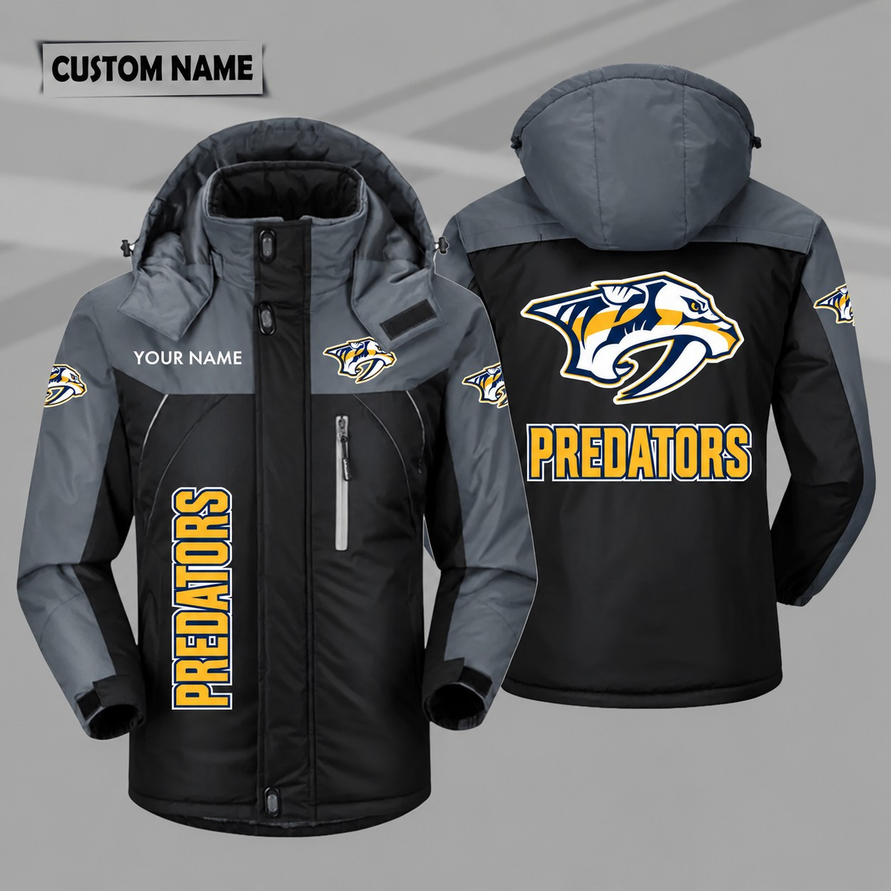 Nashville Predators Personalized Hooded Windproof Shell Jacket PZOBQU