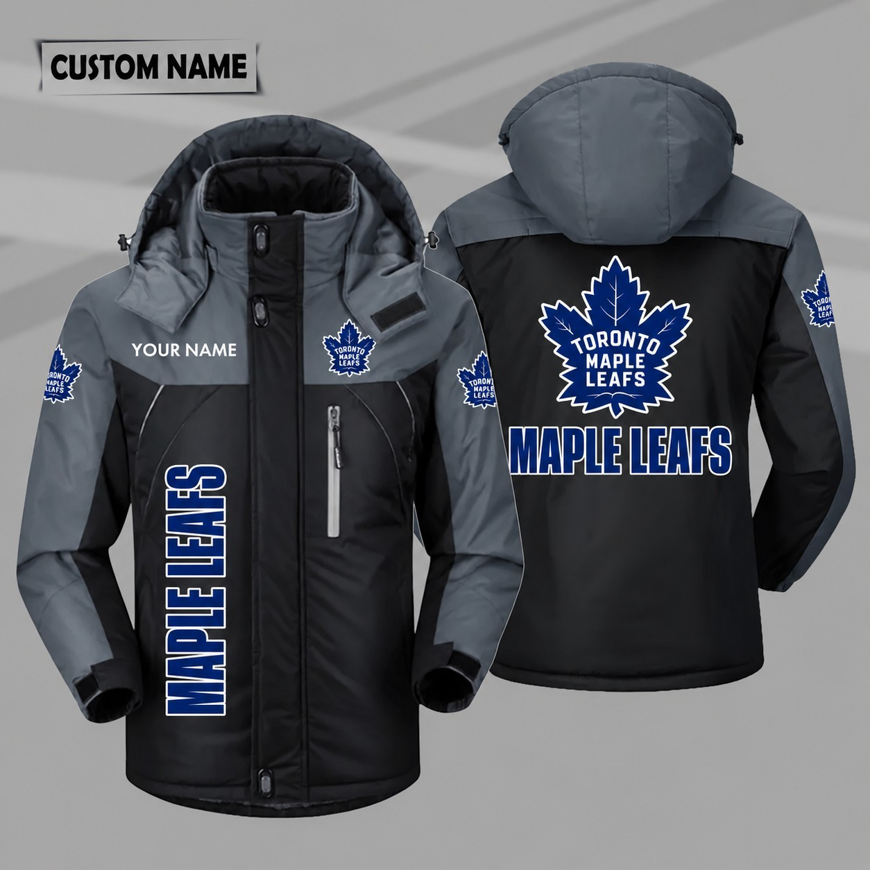 Toronto Maple Leafs Personalized Hooded Windproof Shell Jacket P52KJW