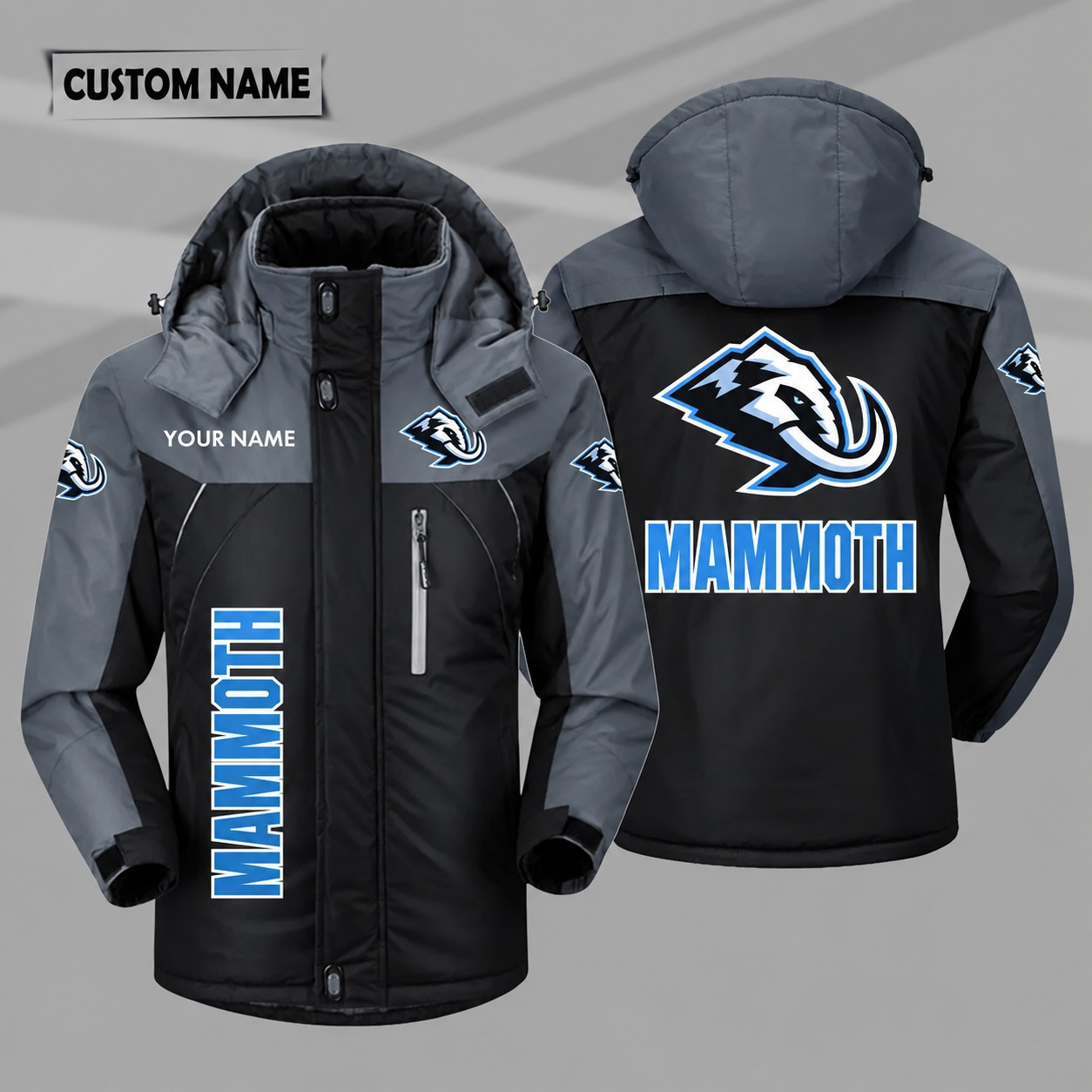 Utah Mammoth Personalized Hooded Windproof Shell Jacket PHI4SV