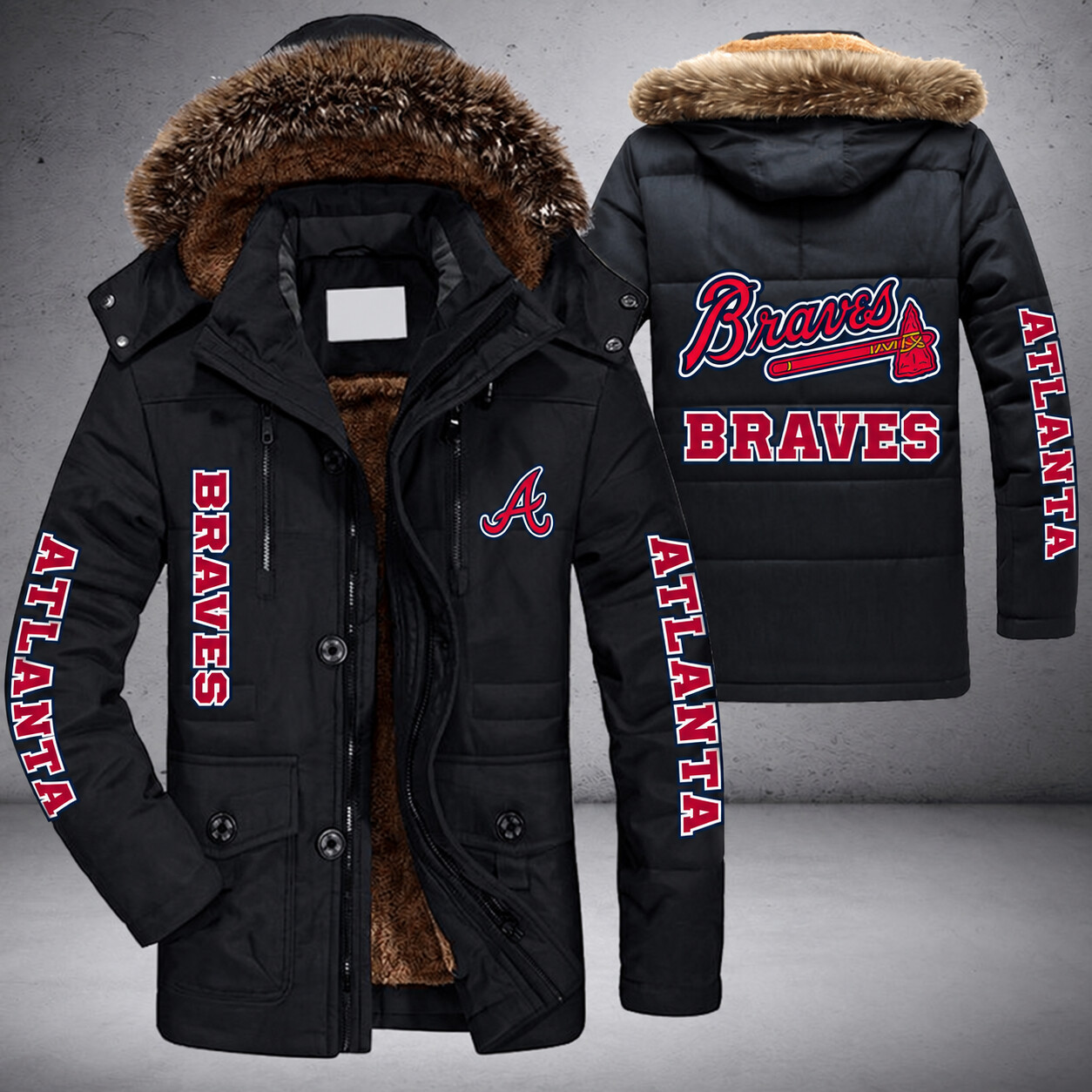 Atlanta Braves MLB Parka Jacket - LIMITED EDITION PVP8AB