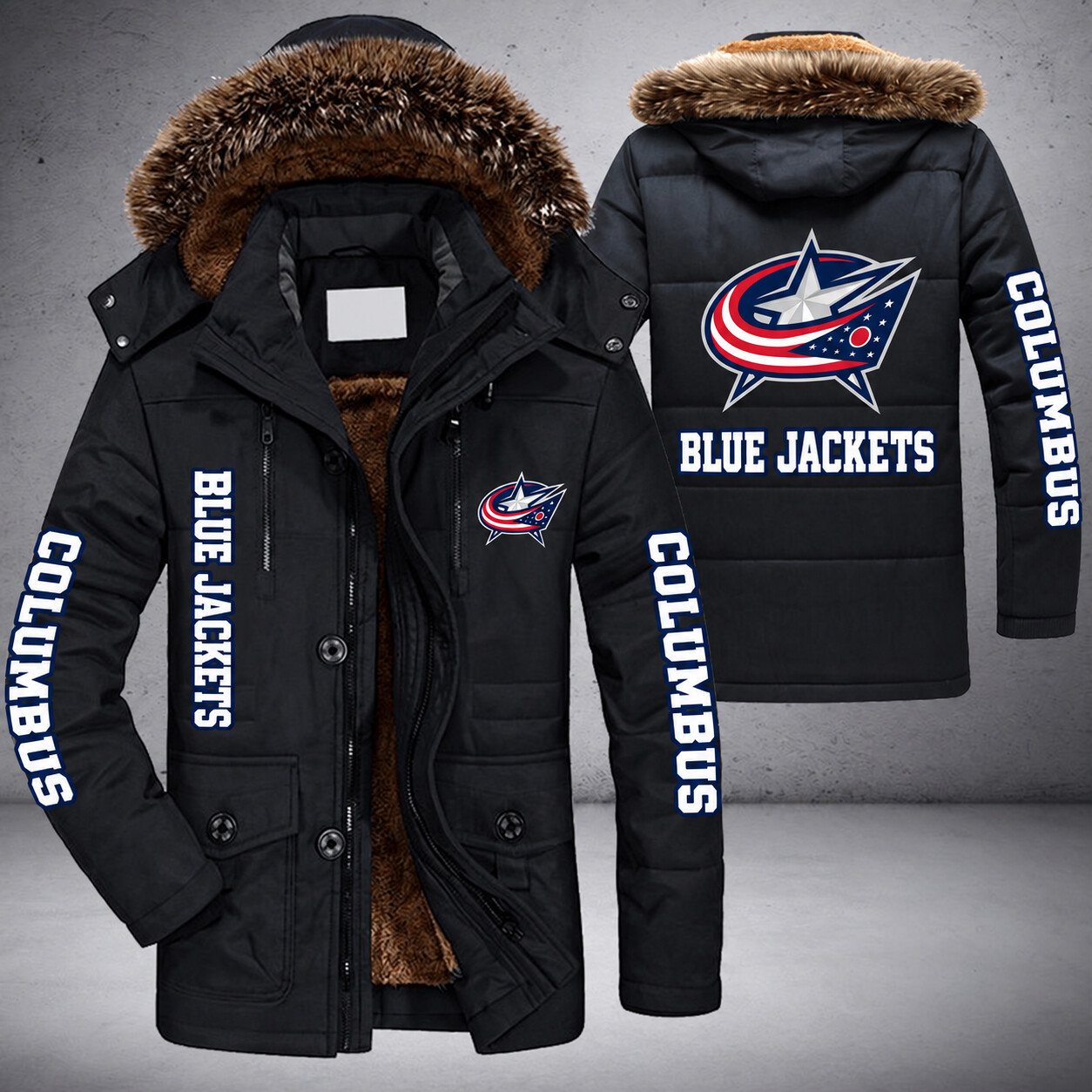 Columbus Blue Jackets NHL Parka Jacket - LIMITED EDITION P1Y9WZ