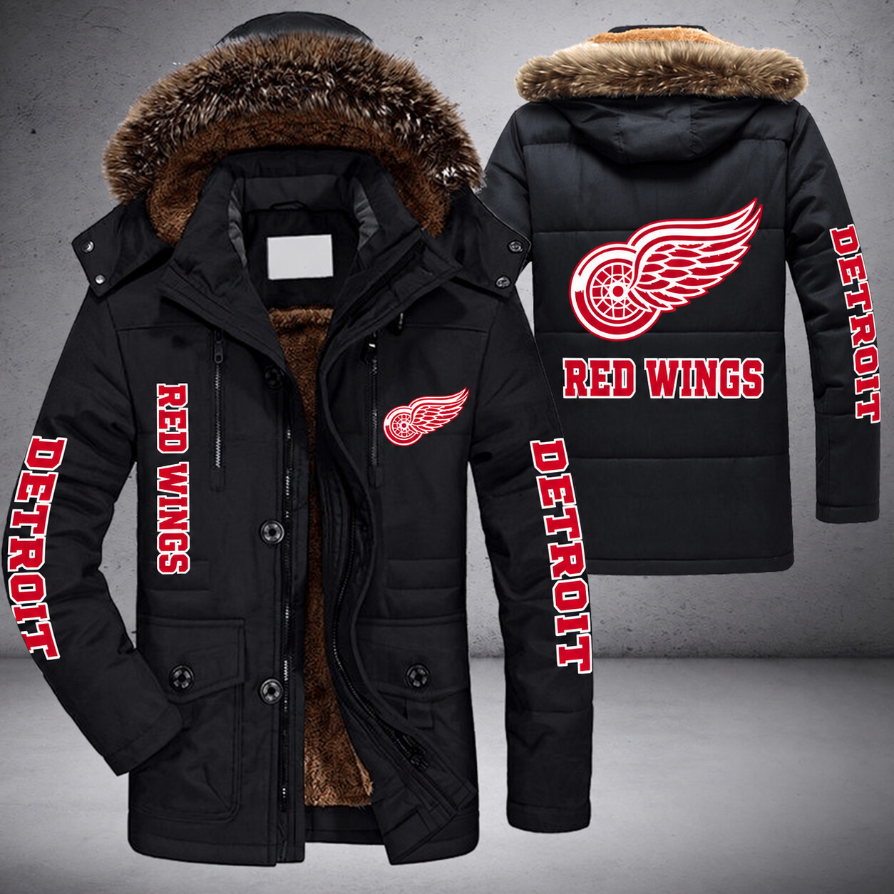 Detroit Red Wings NHL Parka Jacket - LIMITED EDITION PQZNLM