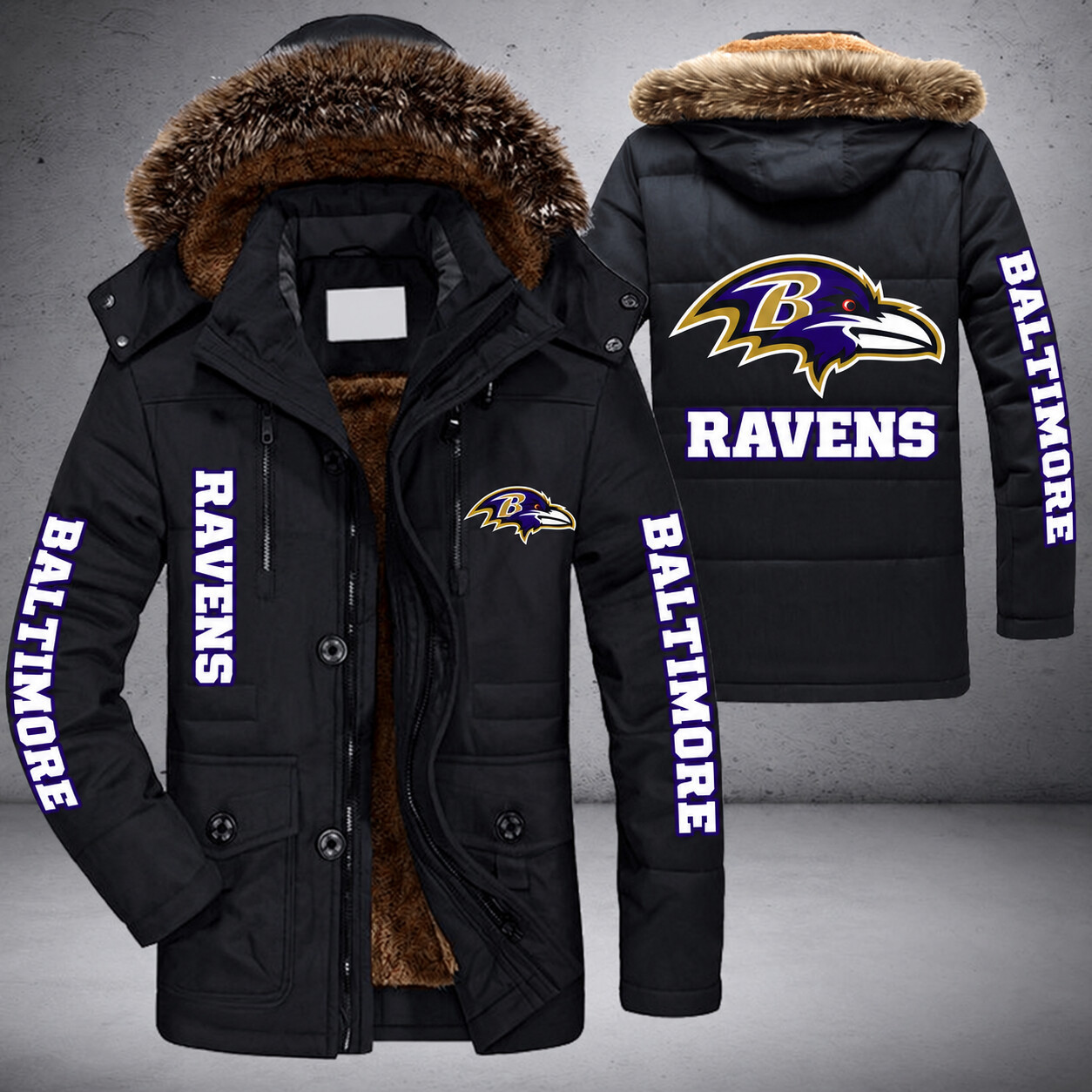 Baltimore Ravens NFL Parka Jacket - LIMITED EDITION P5MYRJ