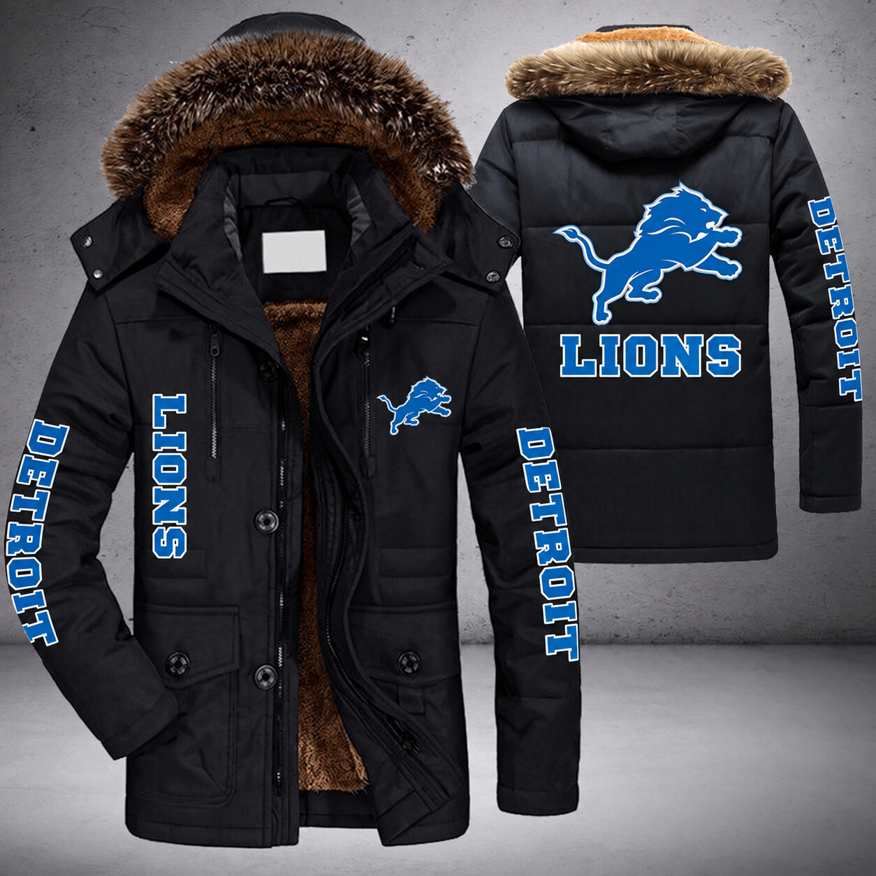 Detroit Lions NFL Parka Jacket - LIMITED EDITION PISQGJ