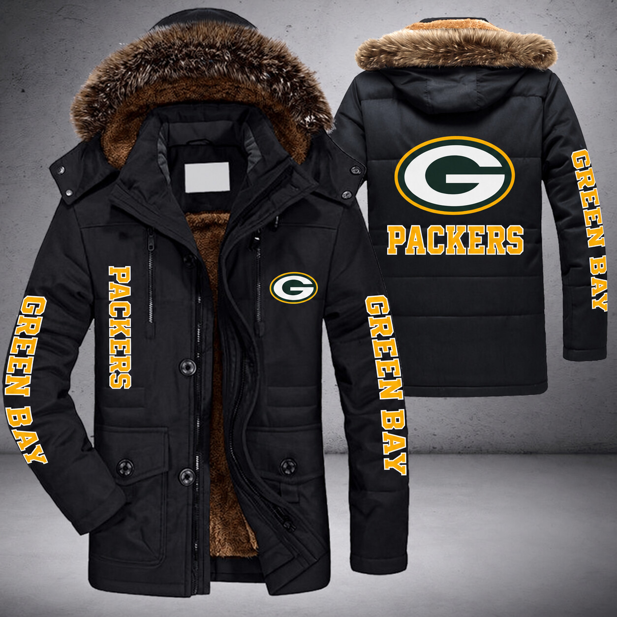 Green Bay Packers NFL Parka Jacket - LIMITED EDITION PLB56K