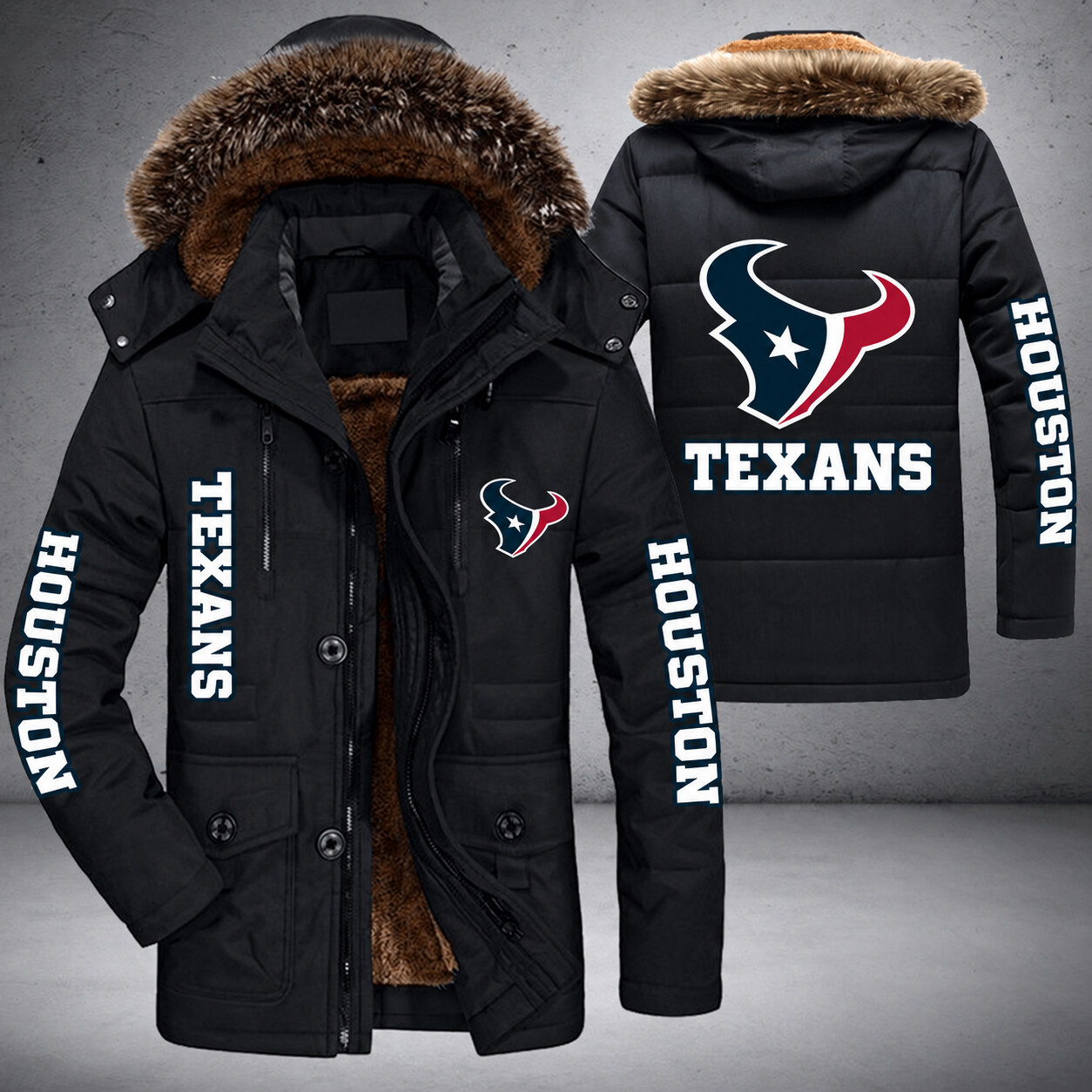 Houston Texans NFL Parka Jacket - LIMITED EDITION P8NX7O