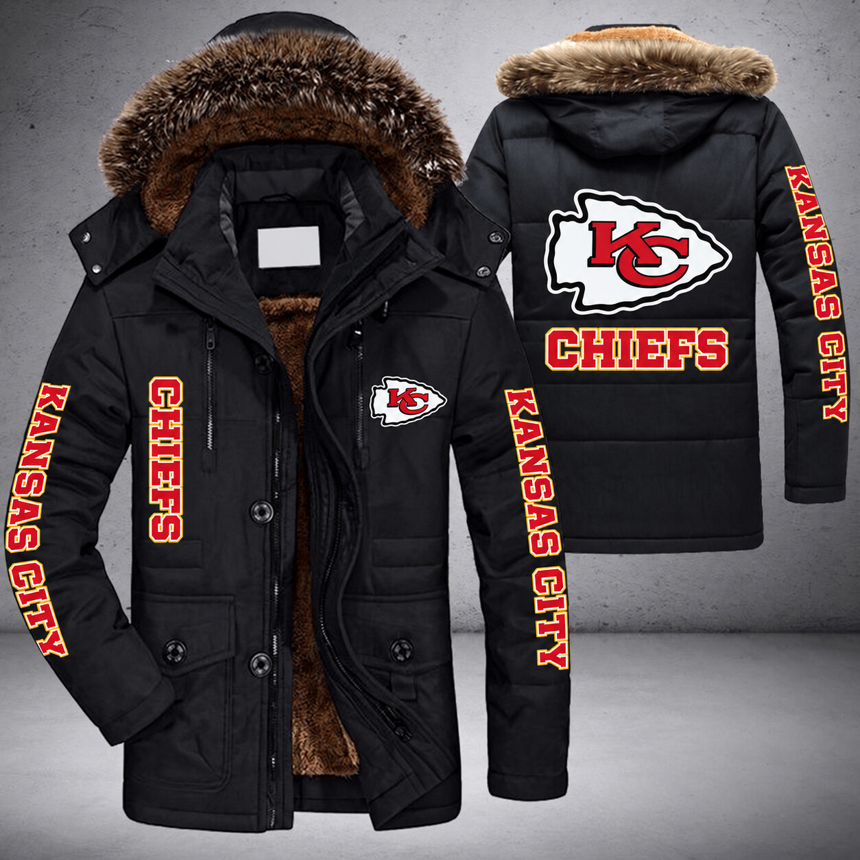 Kansas City Chiefs NFL Parka Jacket - LIMITED EDITION PF9QI9