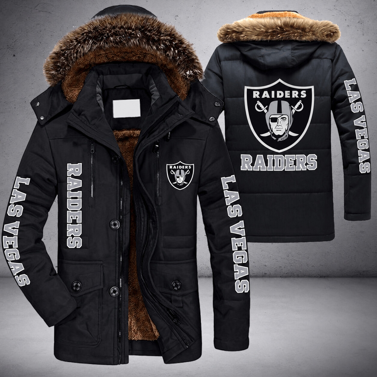 Las Vegas Raiders NFL Parka Jacket - LIMITED EDITION PYUIBS