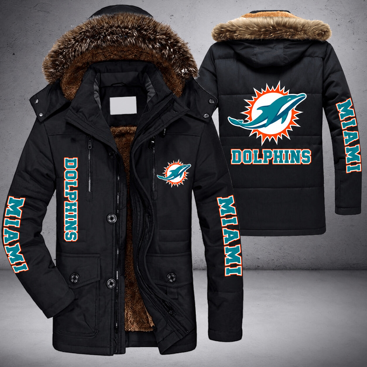 Miami Dolphins NFL Parka Jacket - LIMITED EDITION P4MOR1