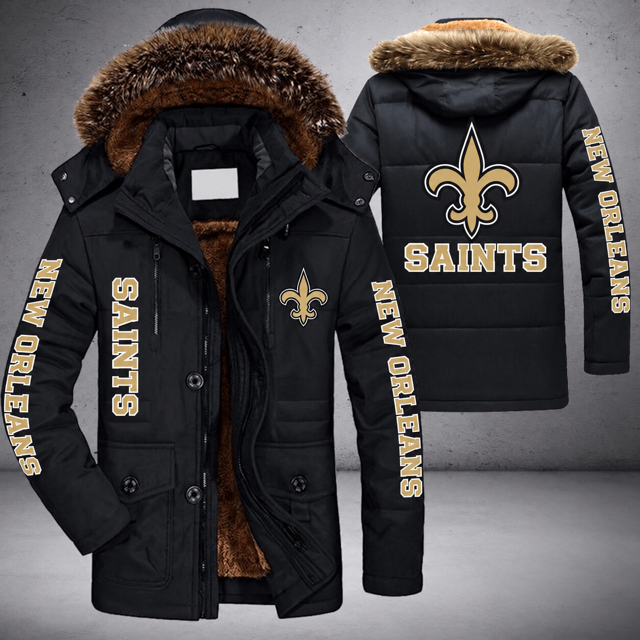 New Orleans Saints NFL Parka Jacket - LIMITED EDITION P2LV2V