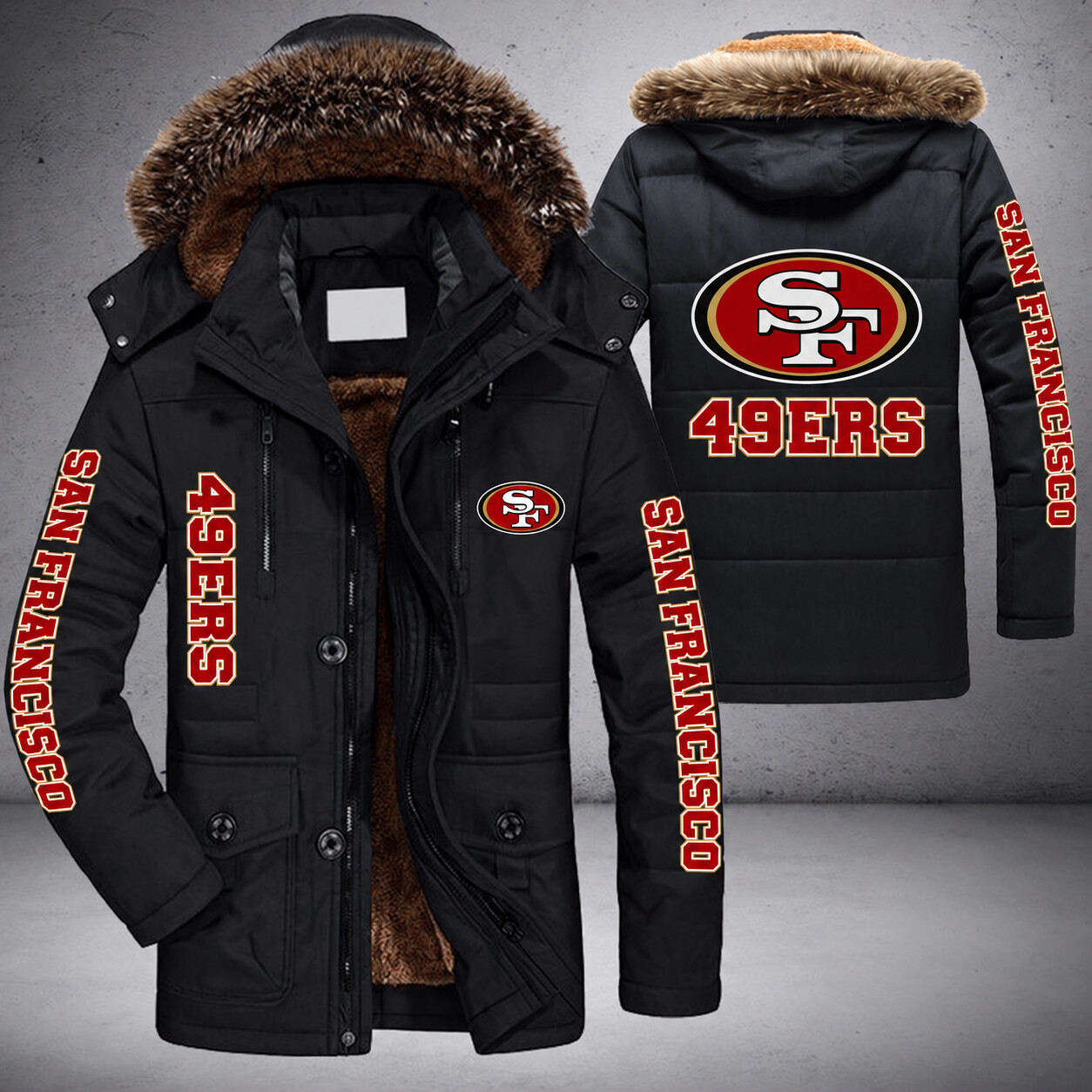 San Francisco 49ers NFL Parka Jacket - LIMITED EDITION P8IP41