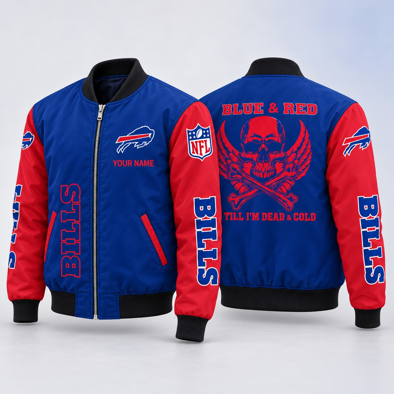 Buffalo Bills Till I'm Dead Bomber Jacket & Joggers Personalized PTIV6S