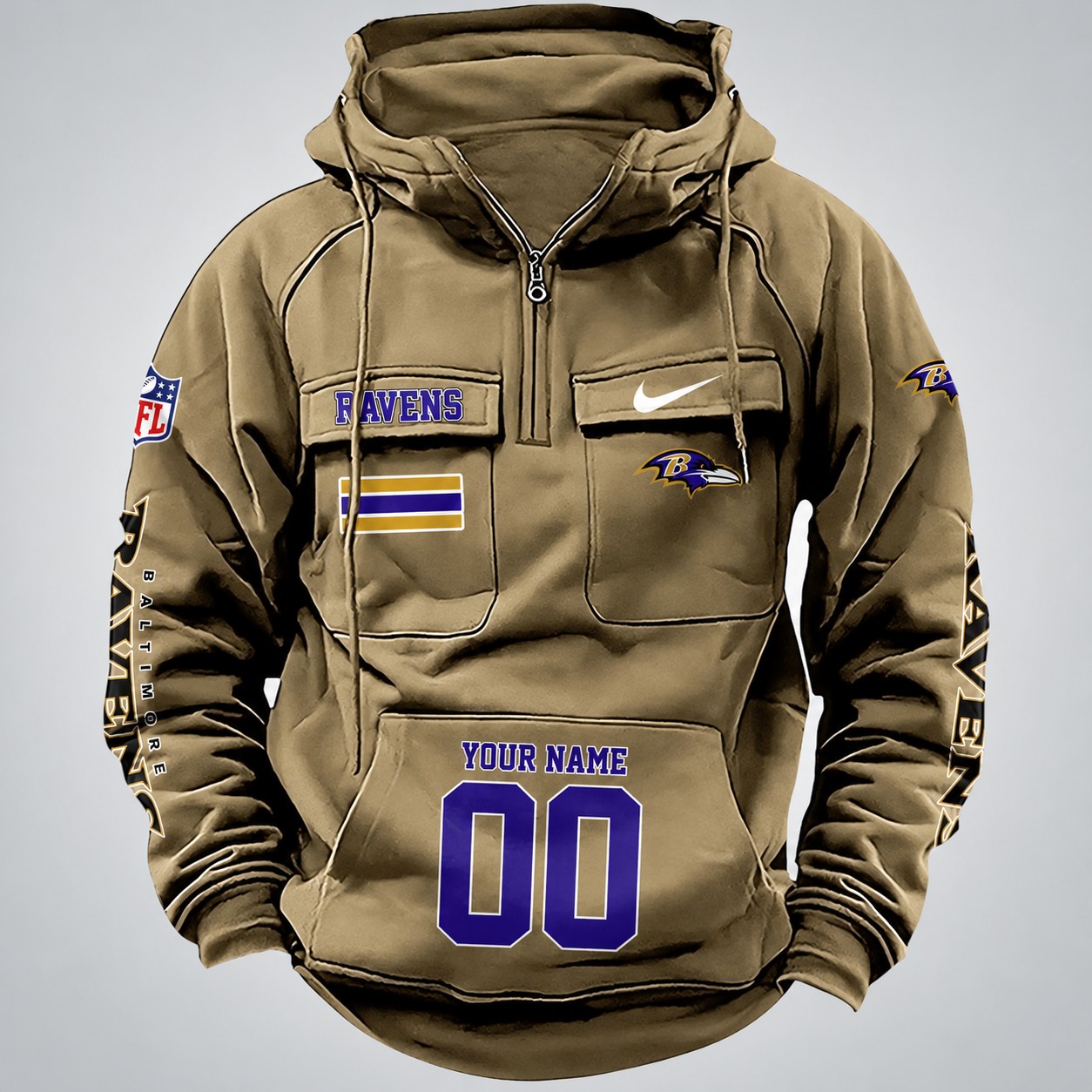 Baltimore Ravens Vintage Men Hoodie DV2 PBGWC2V