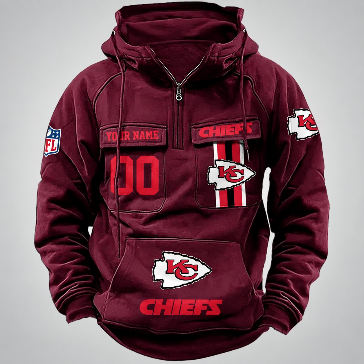Kansas City Chiefs Vintage Men Hoodie DV2 PB7YEDI