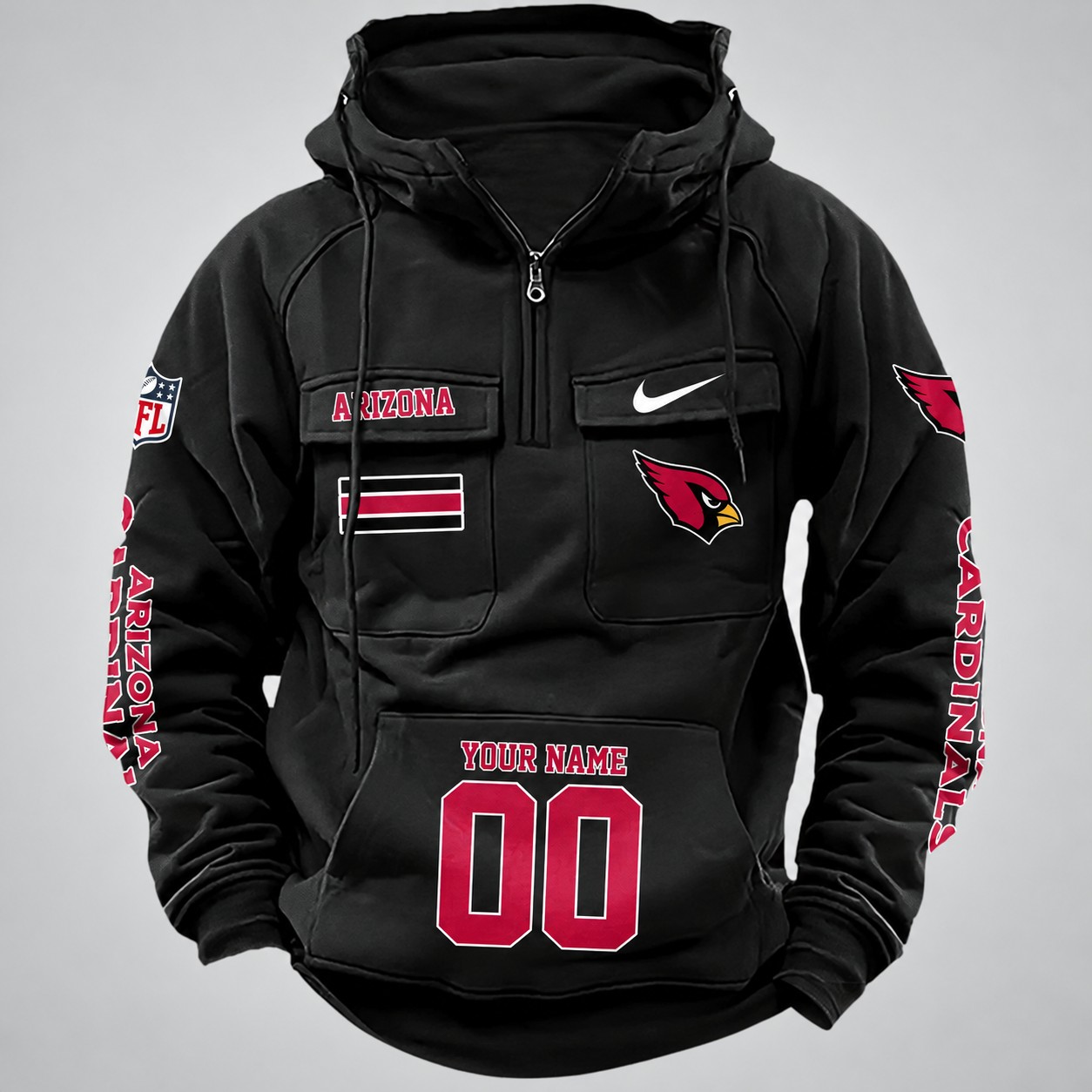 Arizona Cardinals Vintage Men Hoodie DV2 PBYL754