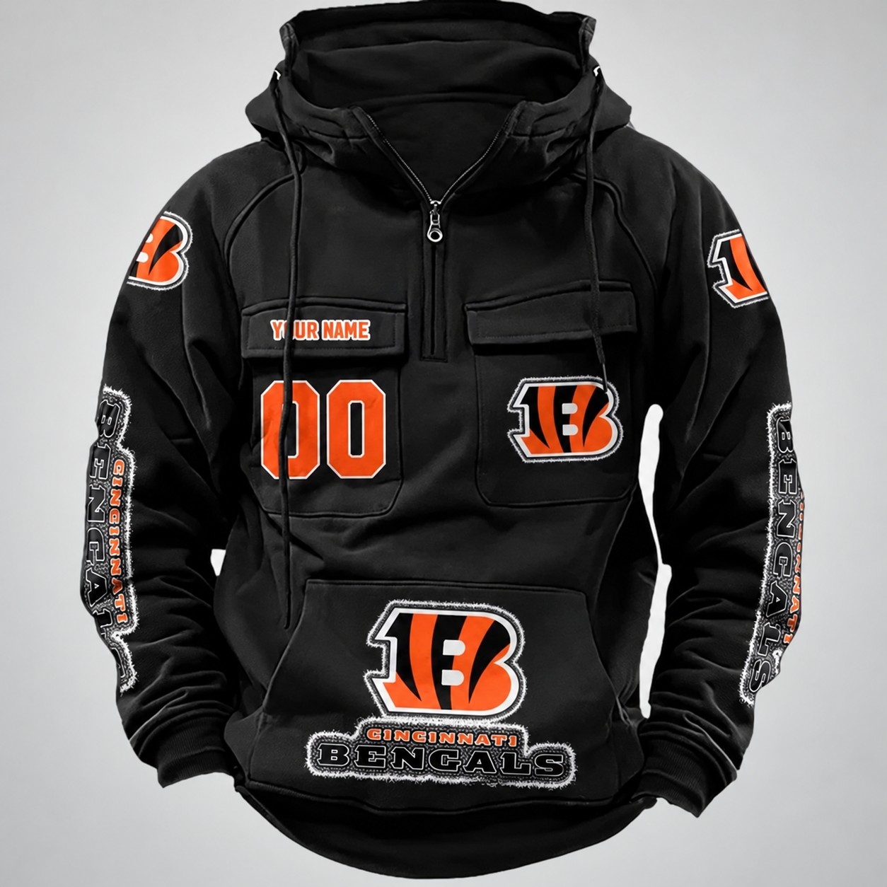 Cincinnati Bengals Drawstring Vintage Men Hoodies PBT3U4C