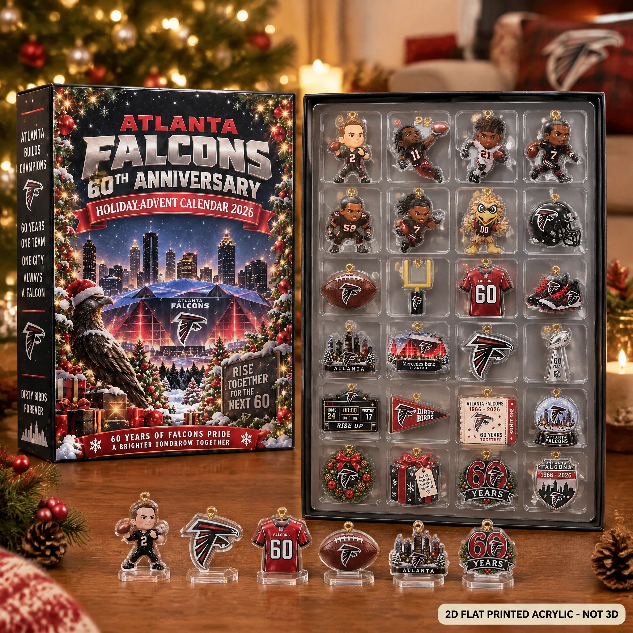 Atlanta Falcons 60th Anniversary Christmas Advent Calendar PB6D0CD