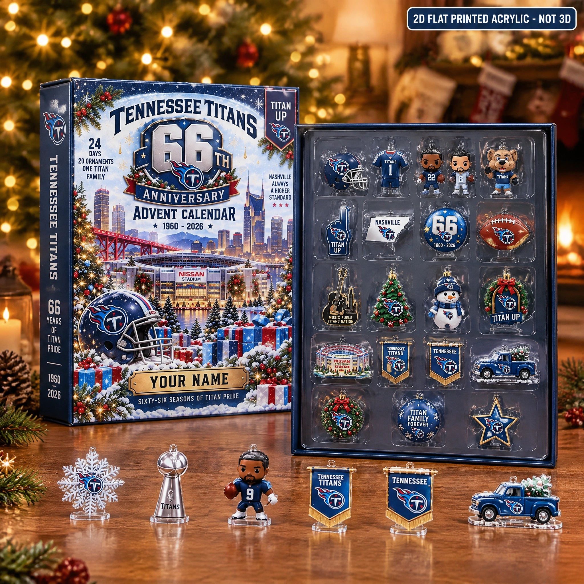 Tennessee Titans 66th Anniversary Christmas Advent Calendar PBTY47S
