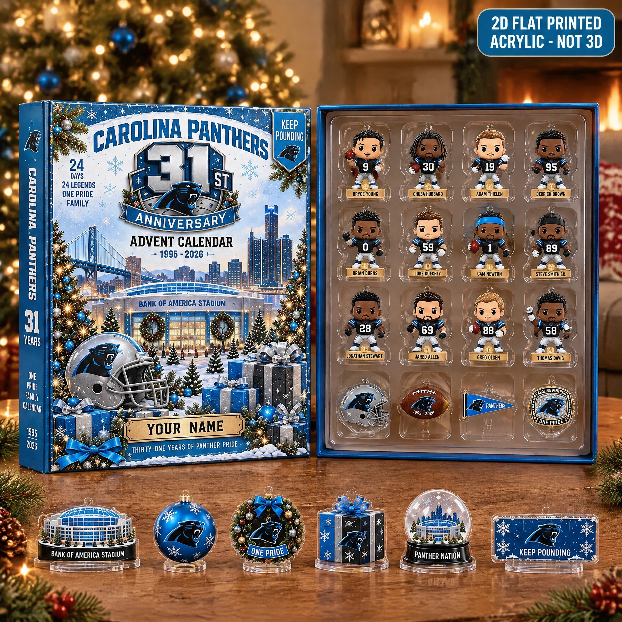 Carolina Panthers 31st Anniversary Christmas Advent Calendar PBSNDRB