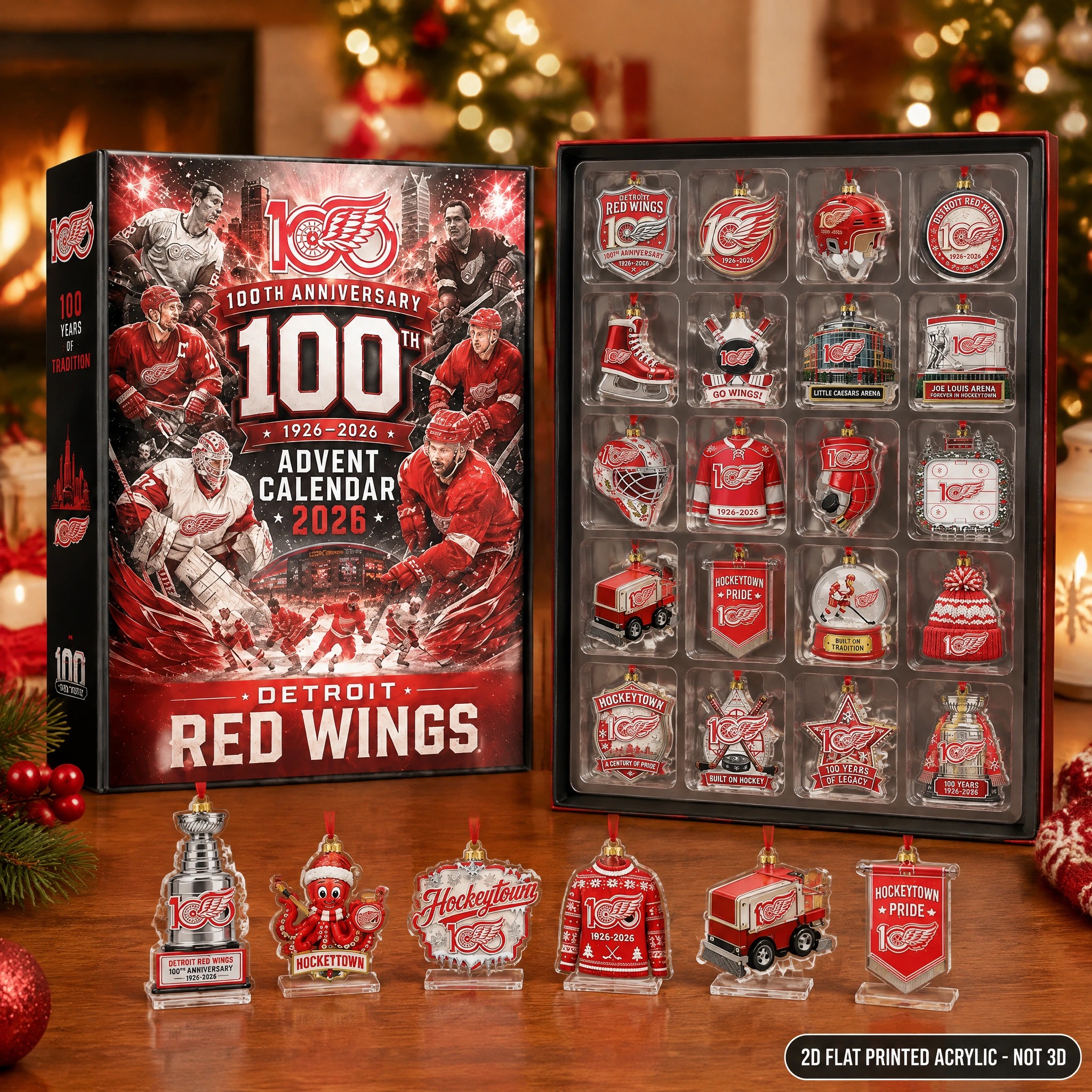 Detroit Red Wings 100th Anniversary 1926 2026 Christmas Advent Calendar PB7Y1SL