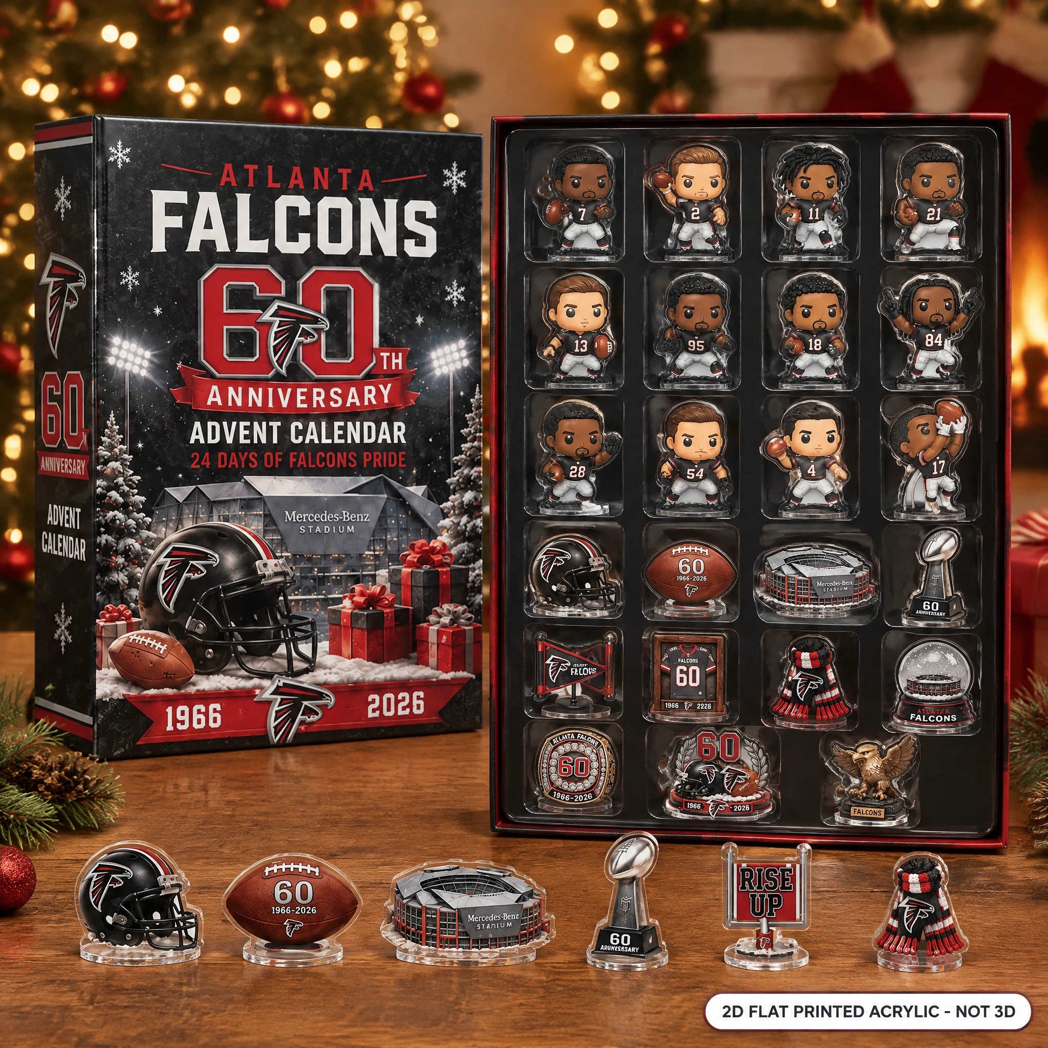 Atlanta Falcons 60th Anniversary 1966 2026 Advent Calendar PBWAQR2