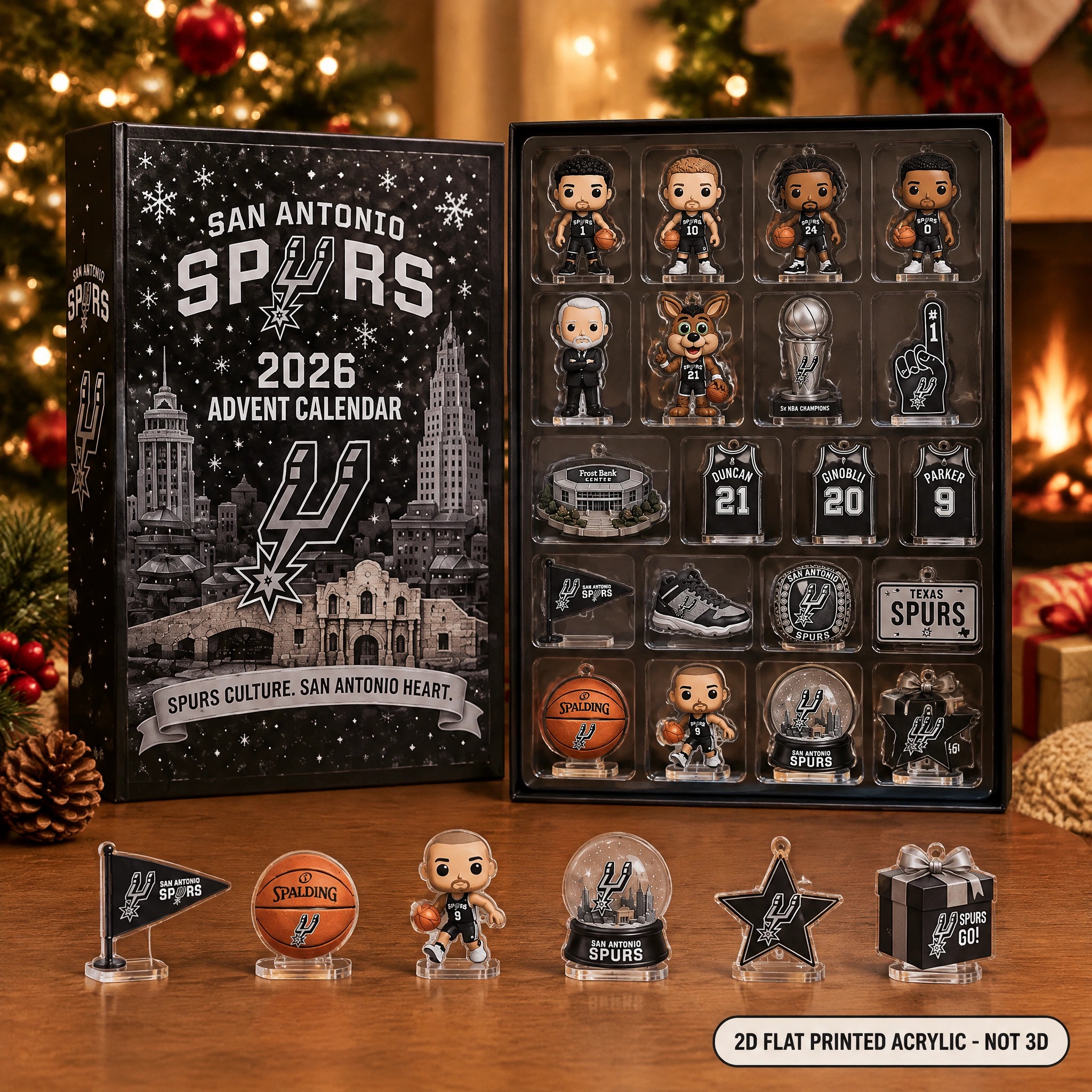 San Antonio Spurs Christmas Advent Calendar PBA229Y