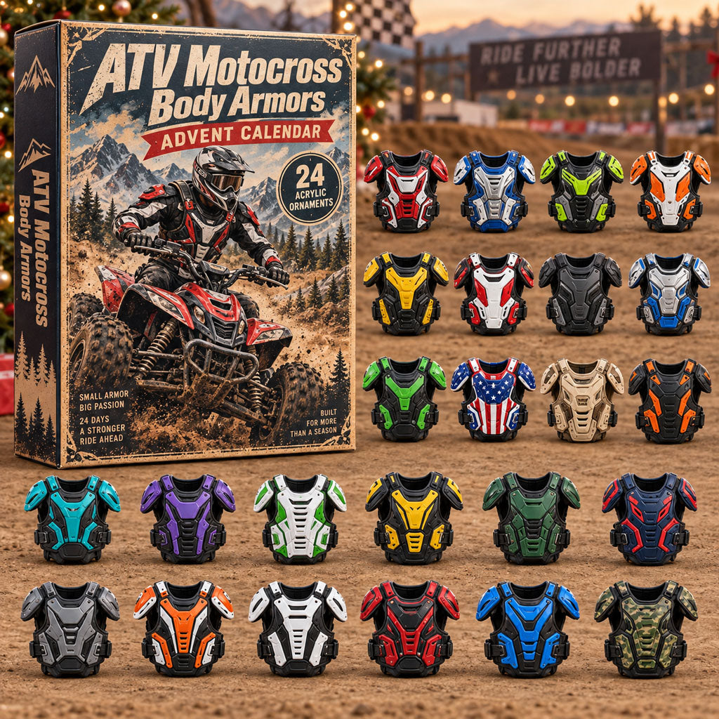 ATV Body Armors advent calendar box with 24 acrylic Christmas charms