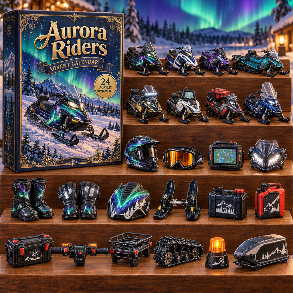 Aurora Riders advent calendar box with 24 acrylic Christmas charms